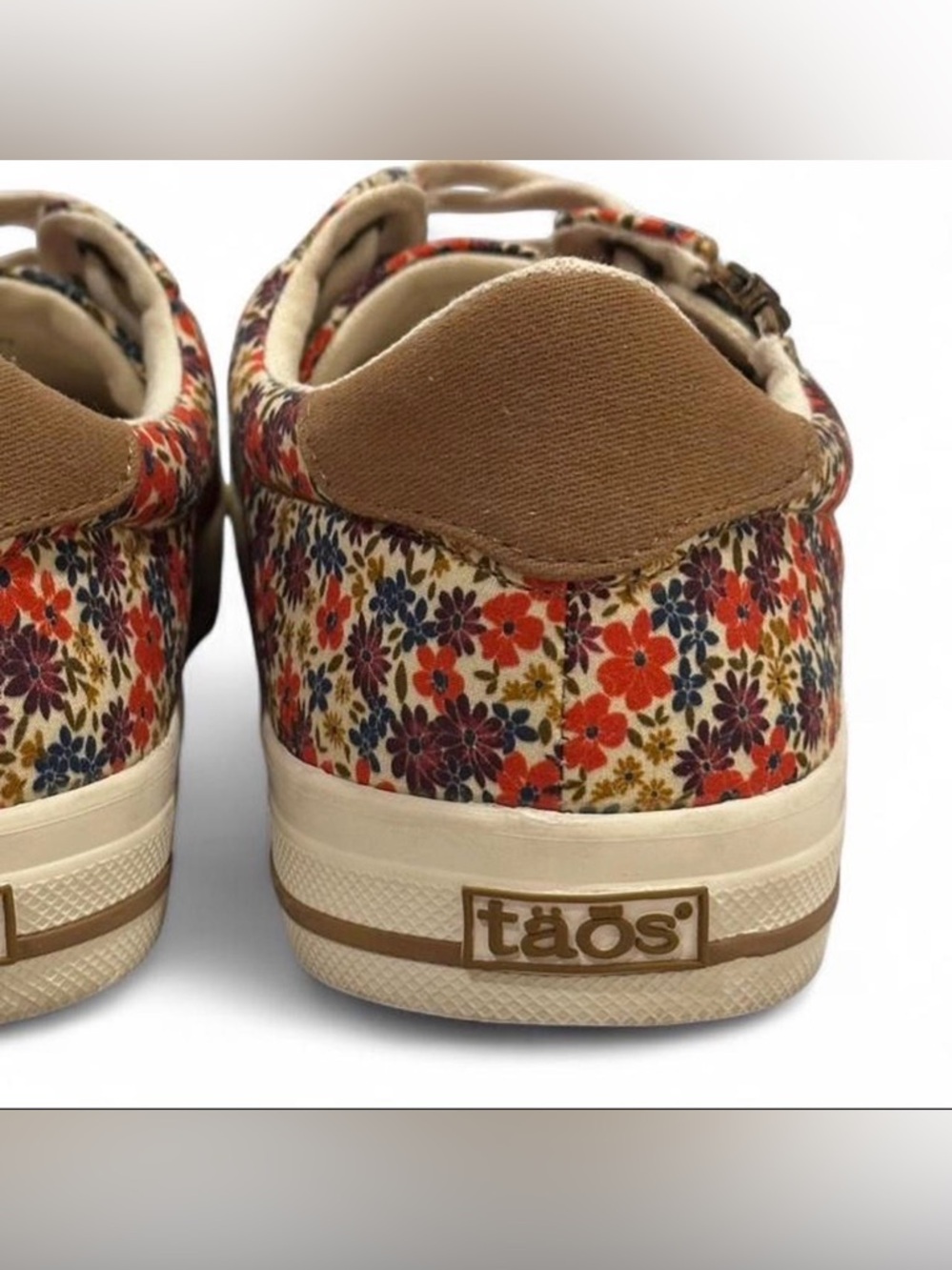Taos Z Soul Canvas Sneaker Women’s Size 7 Floral Pattern Arch Support & Zipper - Picture 6 of 10